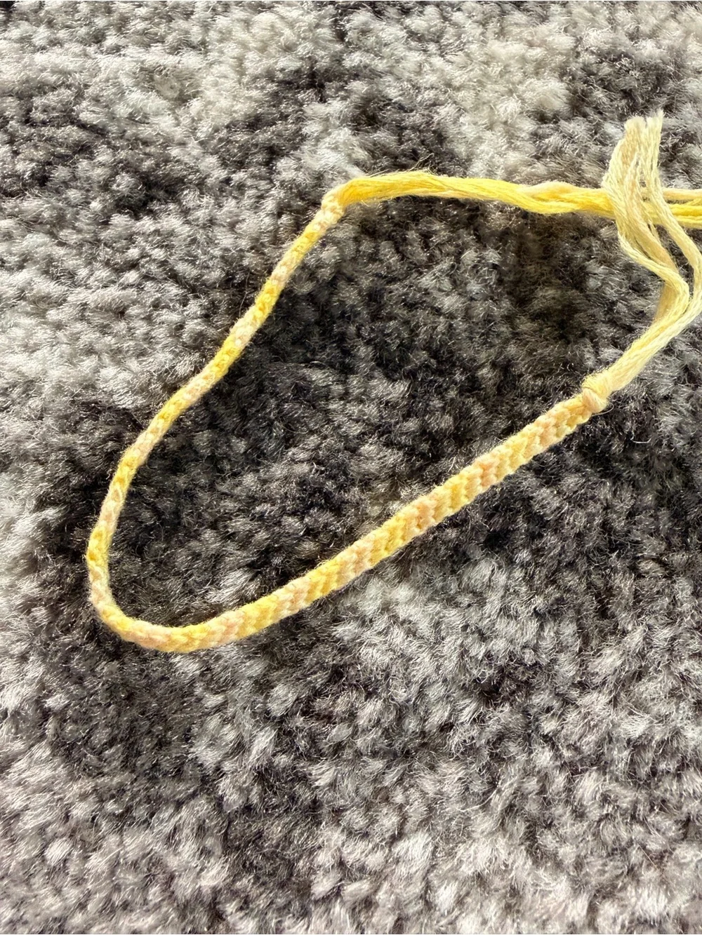 Handmade Yellow Braided Friendship Bracelet